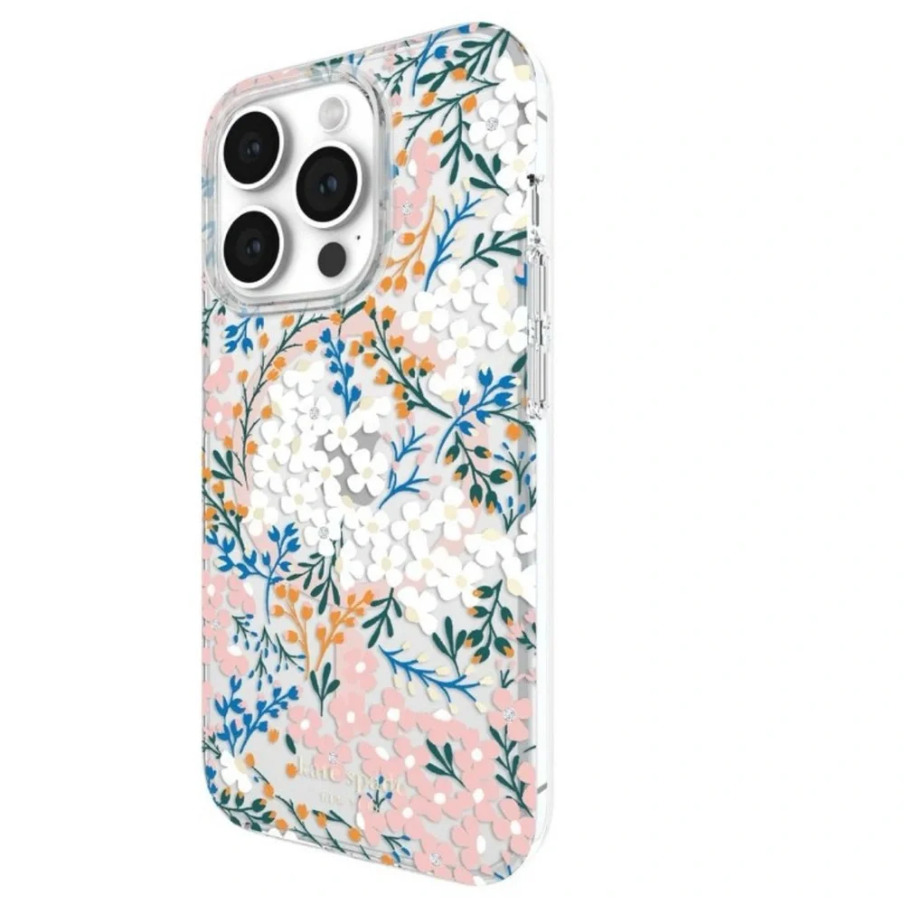 ♠️SALE FLORAL CRYSTAL IPHONE 14 PMAX or 15 PRO CASE